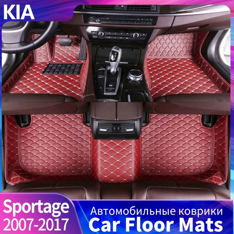 

Car Floor Mat For KIA Sportage 2007 To 2017 Interior Details Waterproof Folding Resistance Auto Rugs Accessories