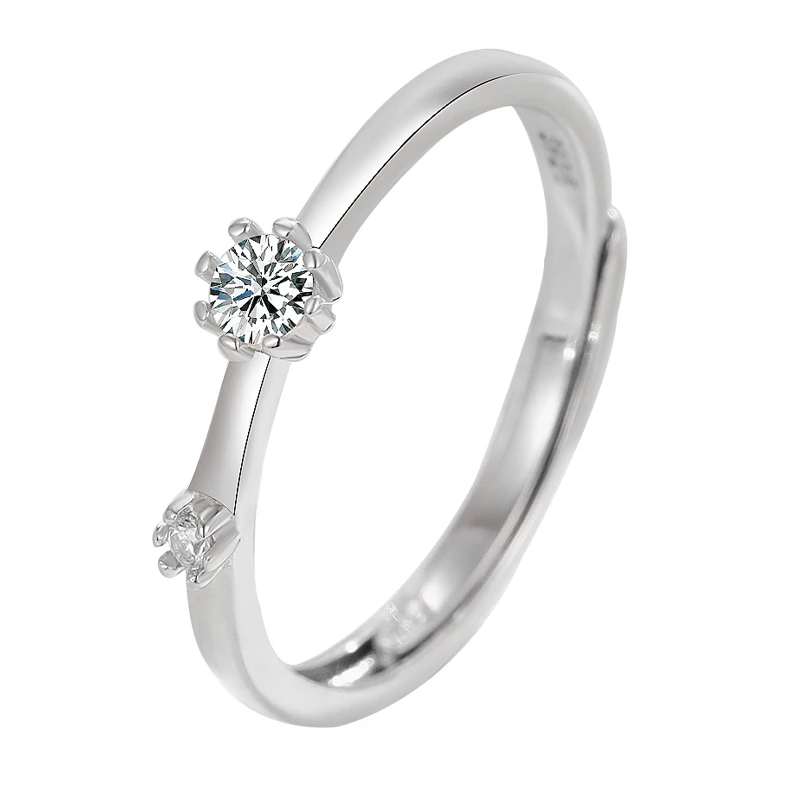

S925 silver senior sense small diamond ring fashion temperament female jewelry