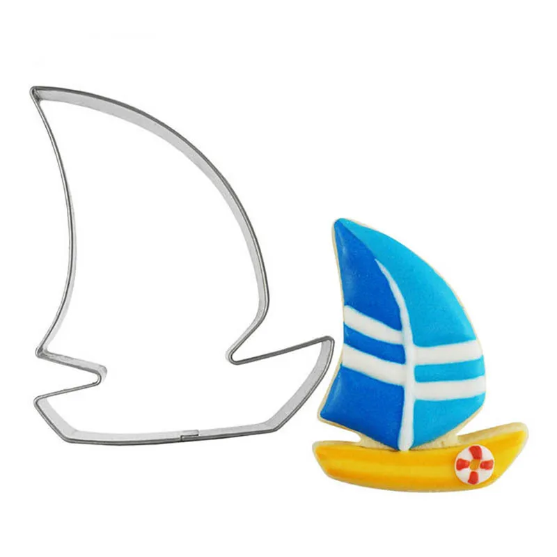 

Cookie Cutter Molds Sailboat Pirate Ship Reusable Stainless Steel Mold Cake For Cookies Cake Decorating Baking Tools
