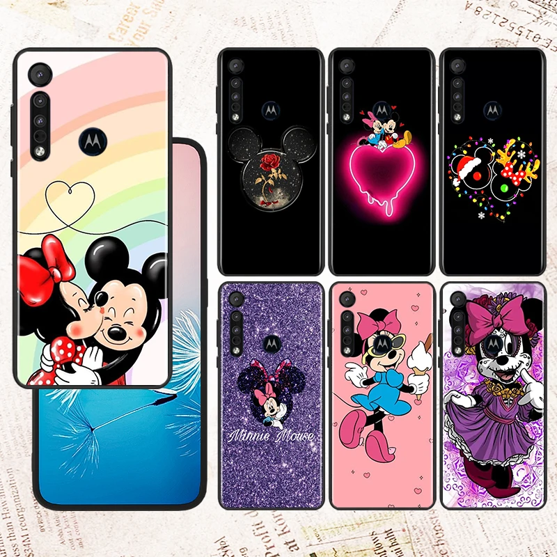 

Love Art Mickey Minnie Mouse For Motorola E32 G52 G Stylus G41 G71 Edge G60 S G9 G8 20 E7i Power One Fusion Black Phone Case