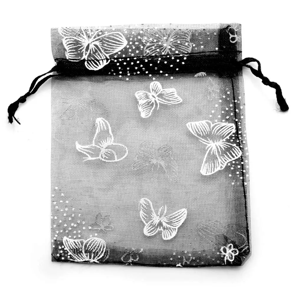 

50 шт./лот, сумка из органзы, подарочная сумка, красочные подарочные пакеты с бабочкой для свадебной вечеринки, сумка для конфет, упаковка ювелирных изделий, оптовая продажа