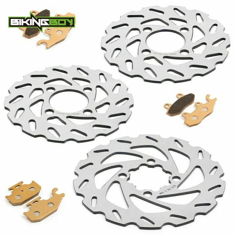 Фото Тормозные диски и колодки BIKINGBOY для Yamaha Raptor 700 YFM700R 06-12, YFM 700 RSE 07-15 (передние и задние) №1