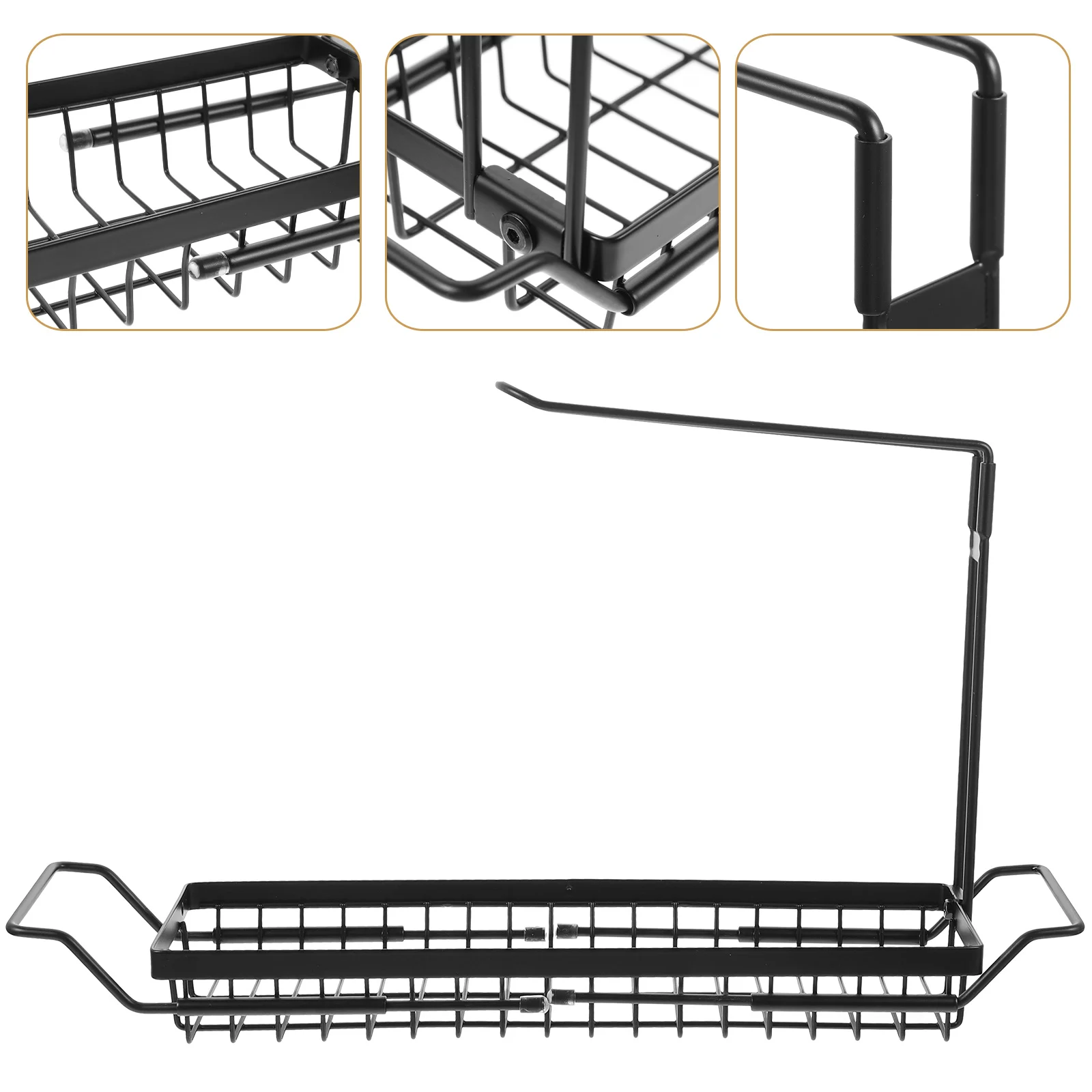 

Kitchen Sink Organizer Expandable Sink Organizer for Soap Sponge Scrubber Brush Bottles Dishcloth
