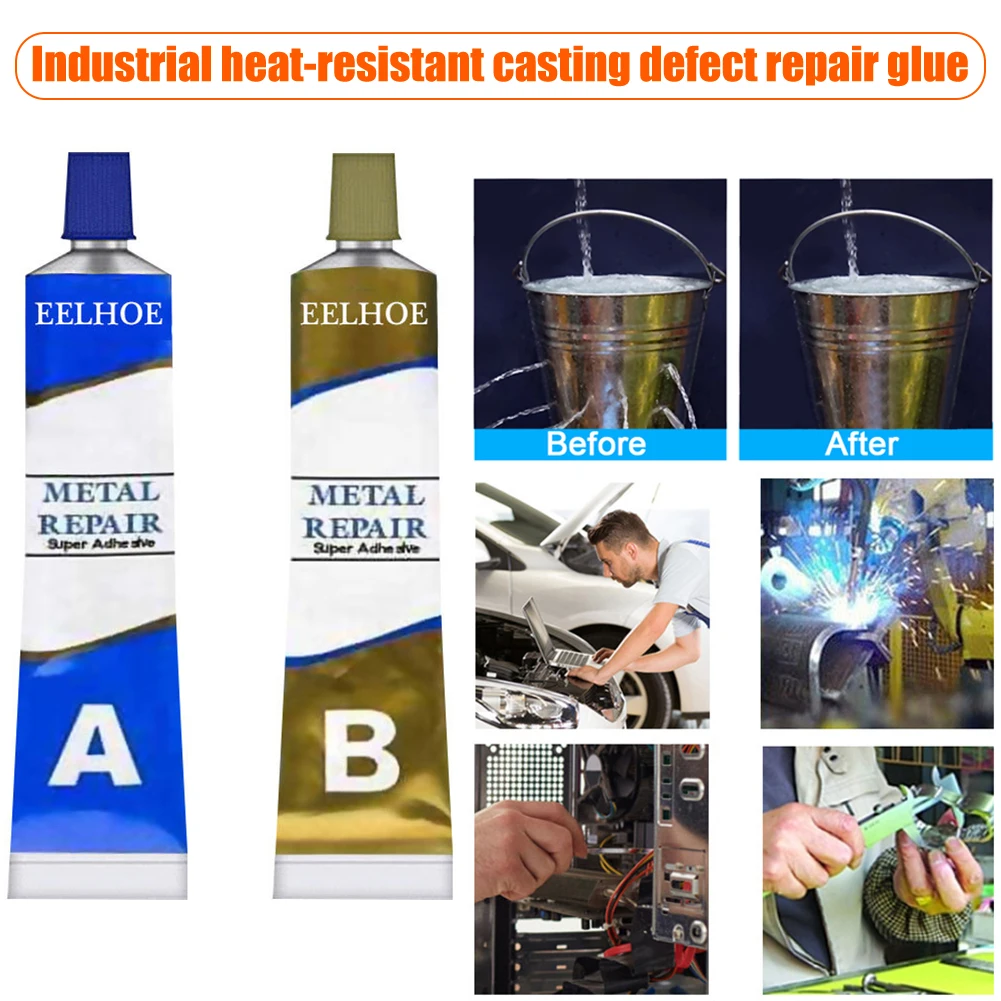 

AB Glue High Temperature Metal Repairing Adhesive Crackle Repair Welding Industrial Quick Drying Special Leakage Super Glue VC