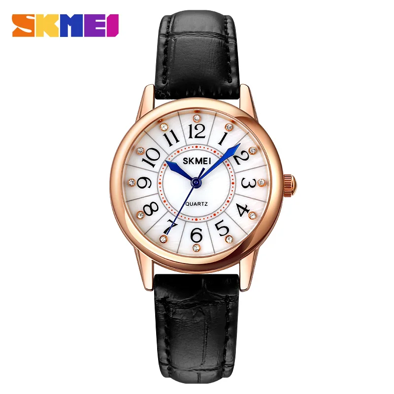 

Causal Fashion Women's Watch Simple Dial Quartz Watches Luxury Leather Ladies Dress Wristwatch Top Brand SKMEI Wristwatches Hour