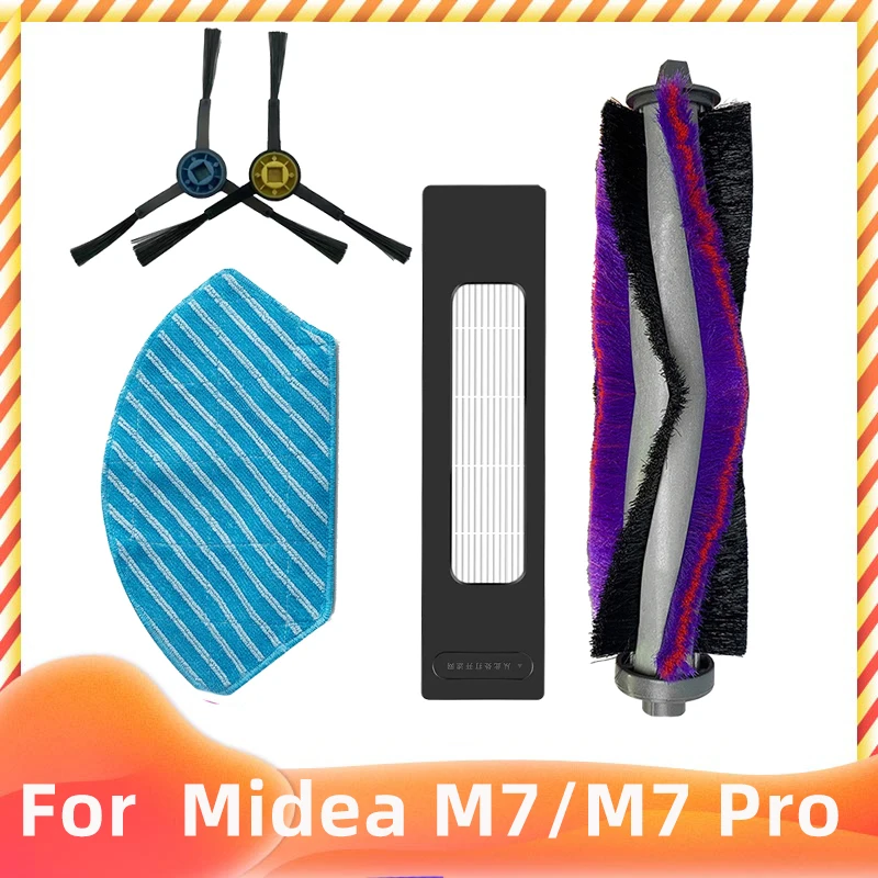 

Запчасти для Midea I5 I10 M7 M7 Pro Robot Запчасти для пылесоса, основная боковая щетка, фильтр НЕРА, насадка для швабры
