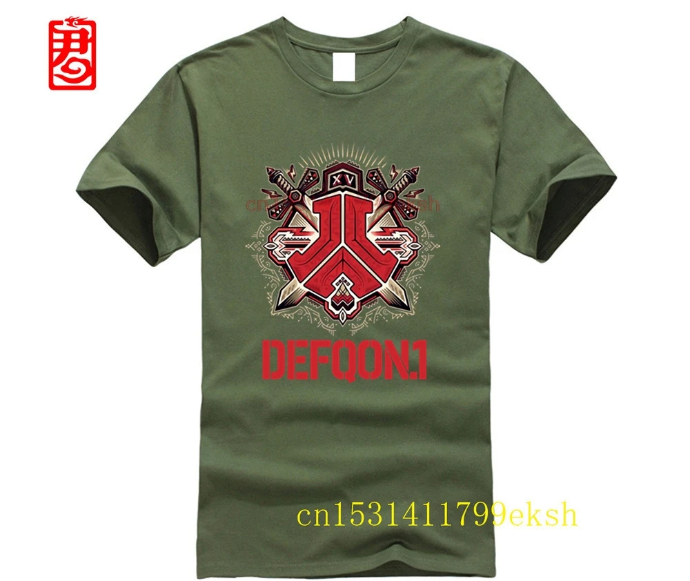 Разные мужские футболки забавная Мужская футболка Defqon 1 черная свободная с