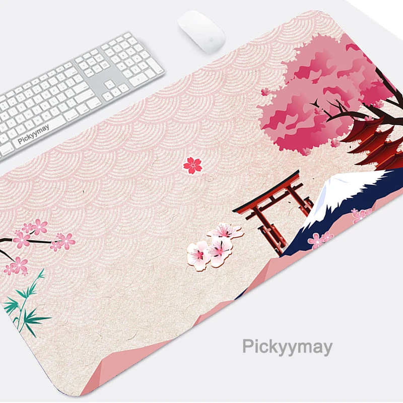 

Mouse Pad Pink Cherry Blossoms Table Mat Mousepad Computer Keyboard Pad Table Mat Tissue Box Desktop Mat Large Gamer Mouse Pads