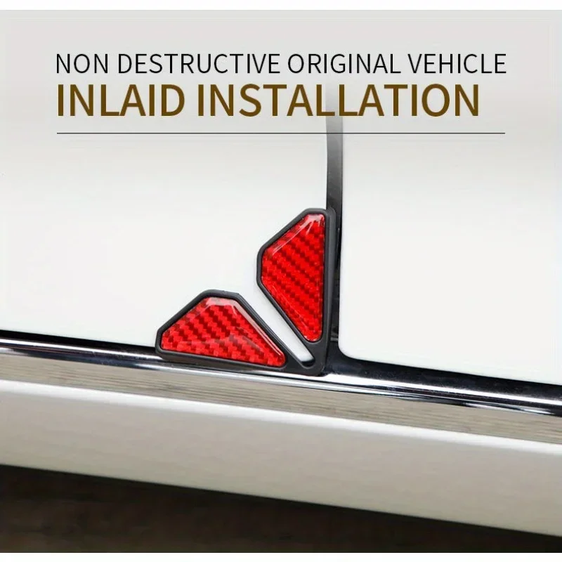 Автомобильная Новая цветная защитная накладка на углы двери из углеродного