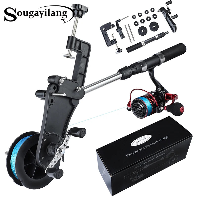 

Sougayilang Fishing Line Spool Winder Three Kinds of Clamps and ABS Reel Seat Two-way Functions Outdoor Carp Fishing Gear