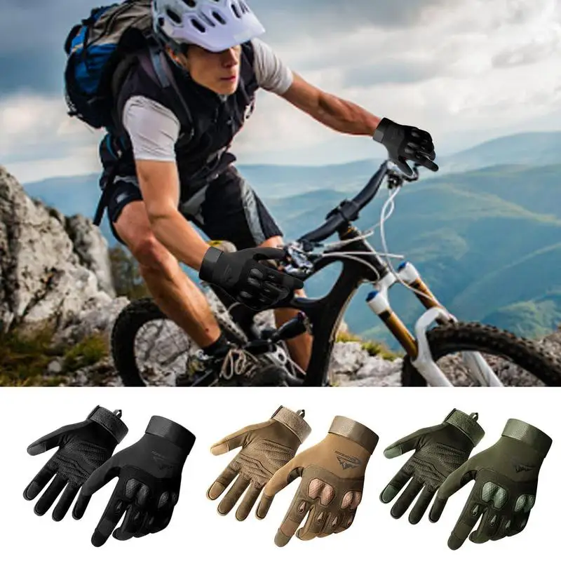 

Touchscreen Men Motorcycle Gloves Motorbike Shockproof Gloves Universal Bikes Full Finger Riding Gloves Accessories For Racing