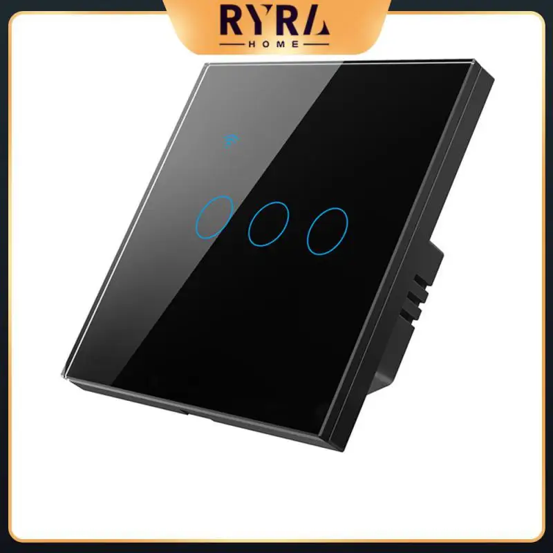 

3 Control Methods Wall Button Support Alexa Google Home Tuya Wif Smart Touch Switch Aubess Wifi Touch Light Switch Top Sale Hot