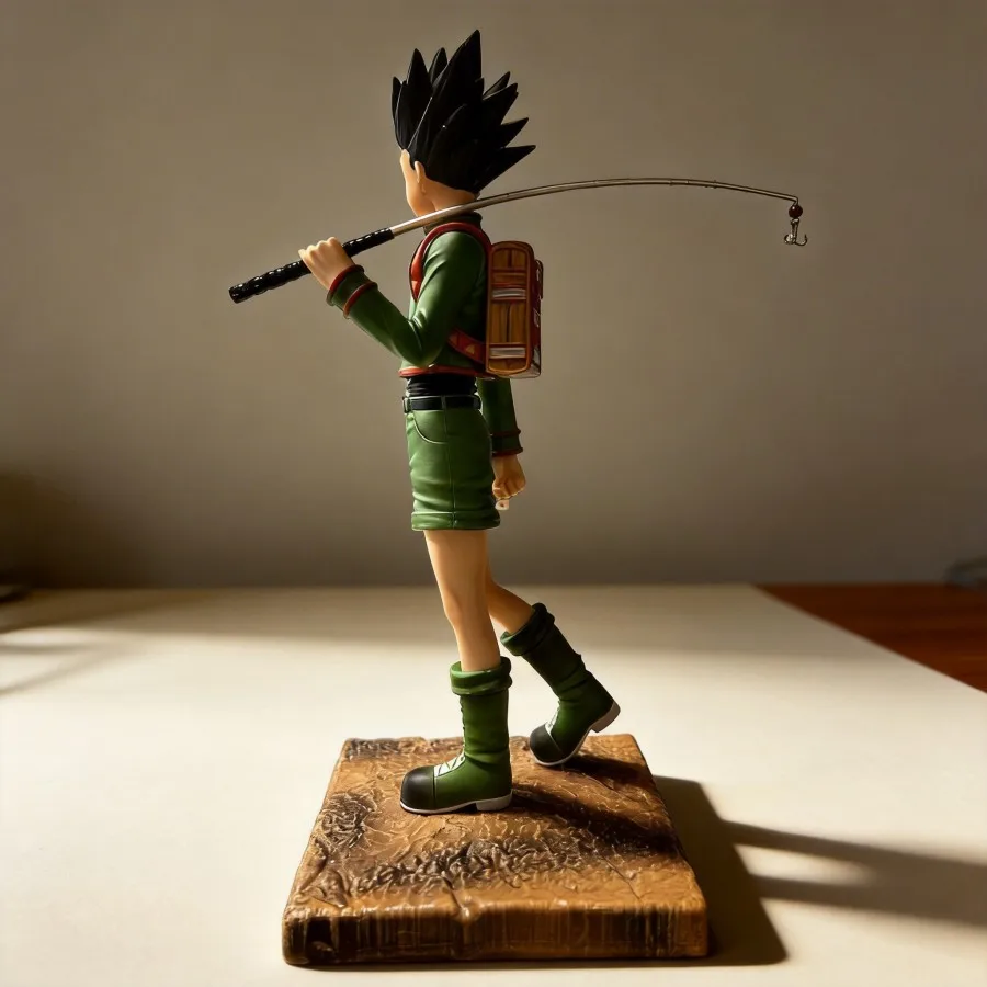 Фото Фигурка аниме-персонажа Гон Фрикс из Hunter x Hunter с удочкой, в стоячей позе, модель-игрушка, 27 см, украшение для рабочего стола №5