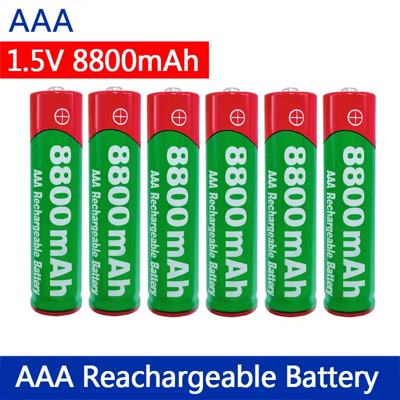 

AAA Battery 1.5V rechargeable AAA battery 8800mAh AAA 1.5V New Alkaline Rechargeable battery for led light toy MP3 long life