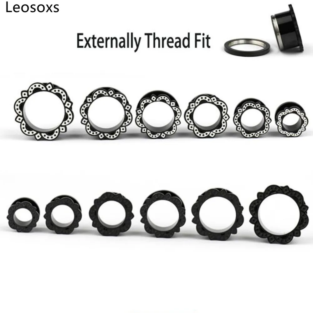 

Leosoxs 1 Pair Stainless Steel Ear Tunnel Plug Ear Gauges Piercing Expander Stretcher Body Jewelry 10-20mm