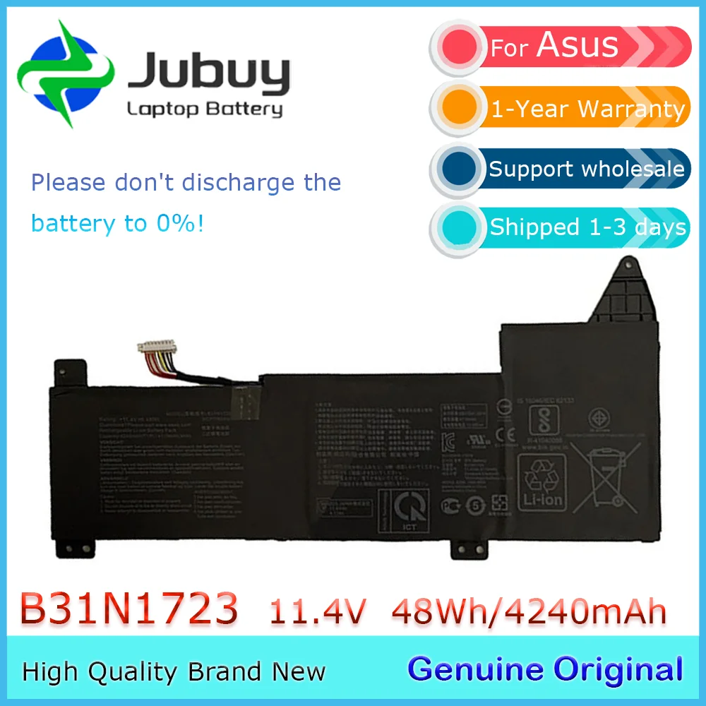 B31N1723 Оригинальный аккумулятор для ноутбука Asus VivoBook 15 6 дюйма K570UD-DS74 ES54 K570ZD X570ZD