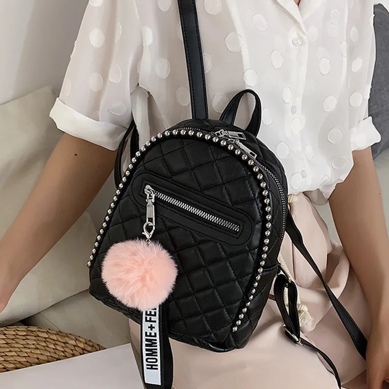 

Fashion Mini Backpack Women Leather Backpack Multifunction Lingge Shoulder Bags Small School Bags for Teenager Girls Mochila