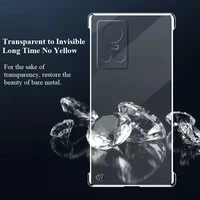 crystal transparent hard pc borderless phone case fine hole all inclusive lens frameless back cover fit for realme gt neo3