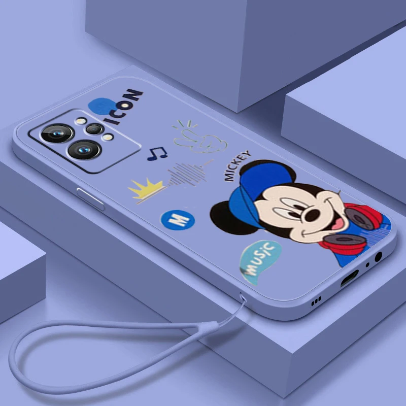 

Phone Case For OPPO Realme Q3S Q5i 50A 50i C21Y C11 GT Neo3 Neo2 9 9i 8 8i 7 Pro Plus Couple Mickey Minnie Mouse Liquid Rope