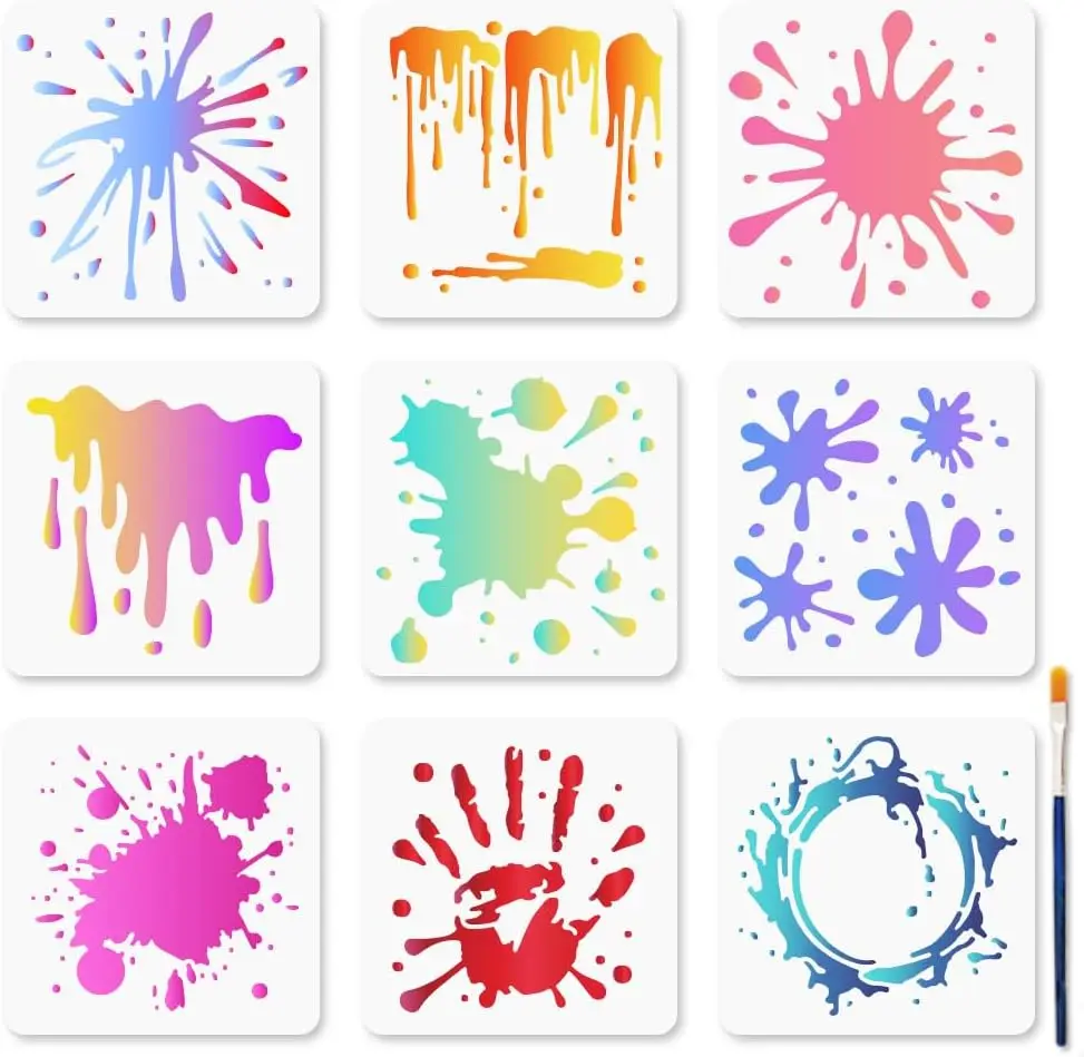 

Трафареты для спрея Splash 9 шт