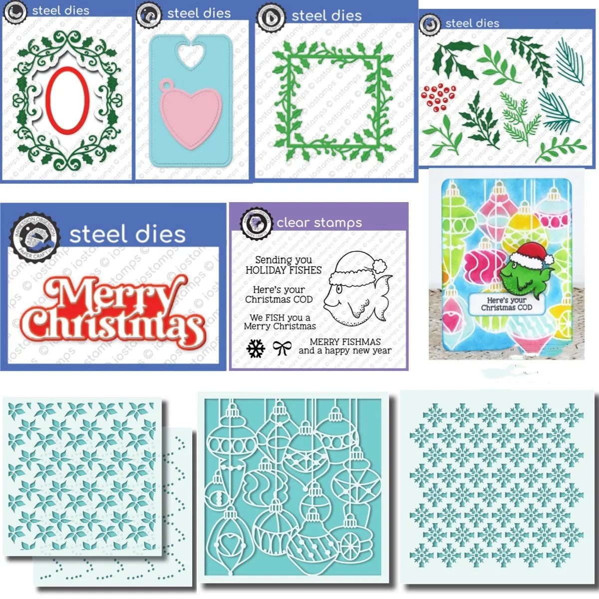 

Christmas Holiday Leaf Lanterns Frame Metal Cutting Dies Clear Stamps Stencil Making Card Scrapbook Embossed Paper Album Diy