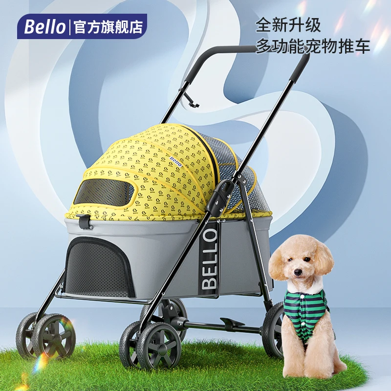 

Bello pet trolley dog walk cat trolley can be easily folded to walk the dog corky out