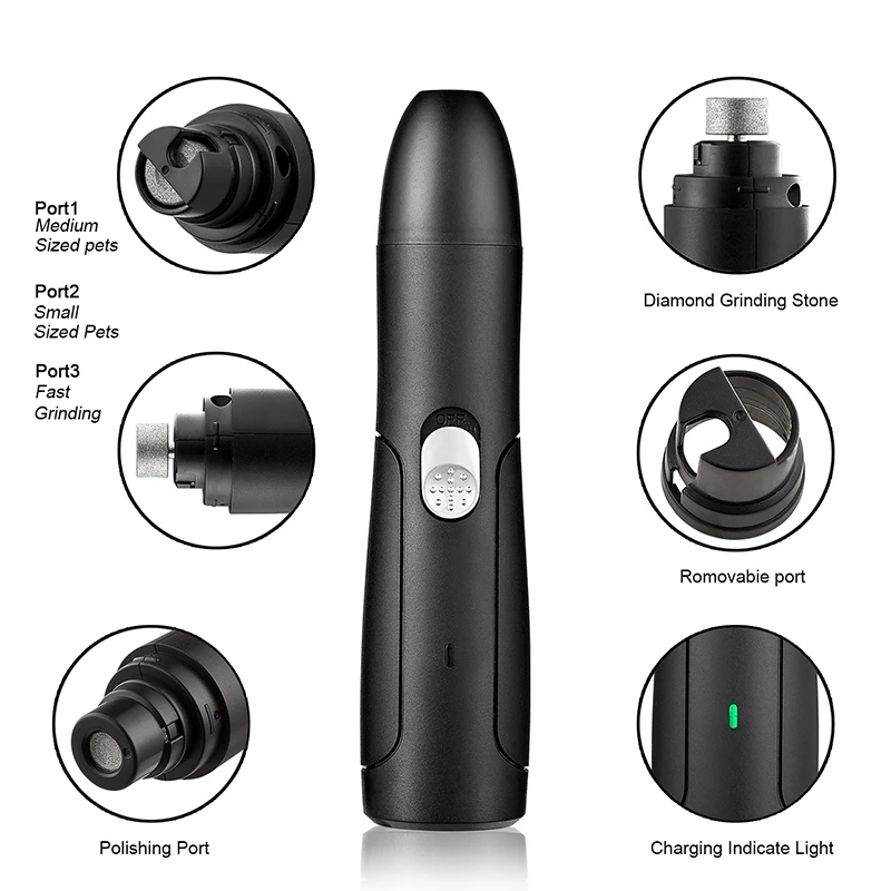 

Electric Pet Nail Trimmer Rechargeable Dog Nail Grinder For Dog Automatic Cat Claw Cutter Trimmer For Dog Grooming Smoothing