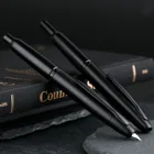 Ручка перьевая в металлическом корпусе с черными чернилами, 0,4 мм