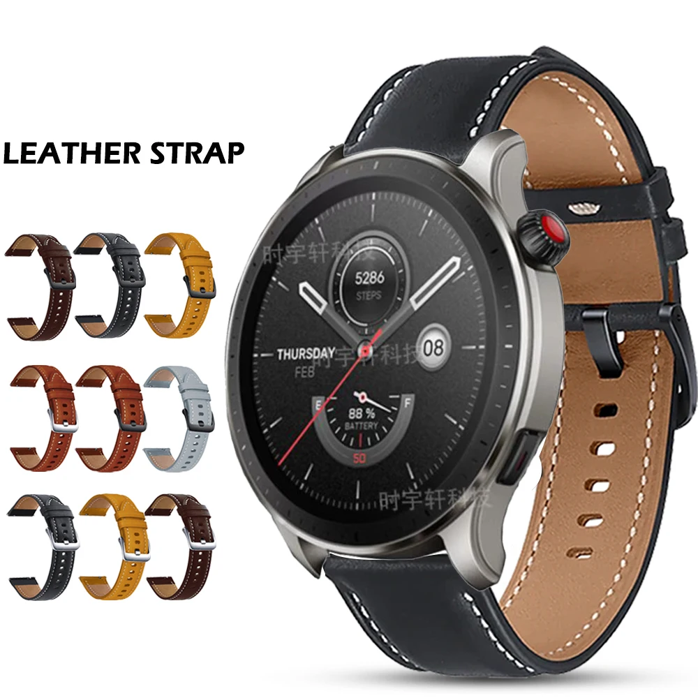 

Ремешок 22 мм для Fossil Gen 6 44 мм/Gen 5 Carlyle HR Julianna HR кожаный ремешок для Galaxy Watch 3 45 мм/46 мм/Gear S3 ремешок