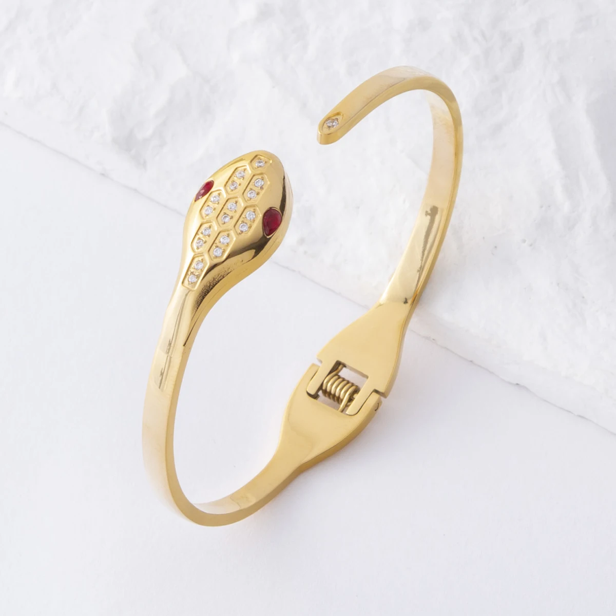 

2023 May New Stainless Steel Open Bracelet Women's Exquisite Gem Fashion Bracelet Jewelry Wedding Party Accessories Gift