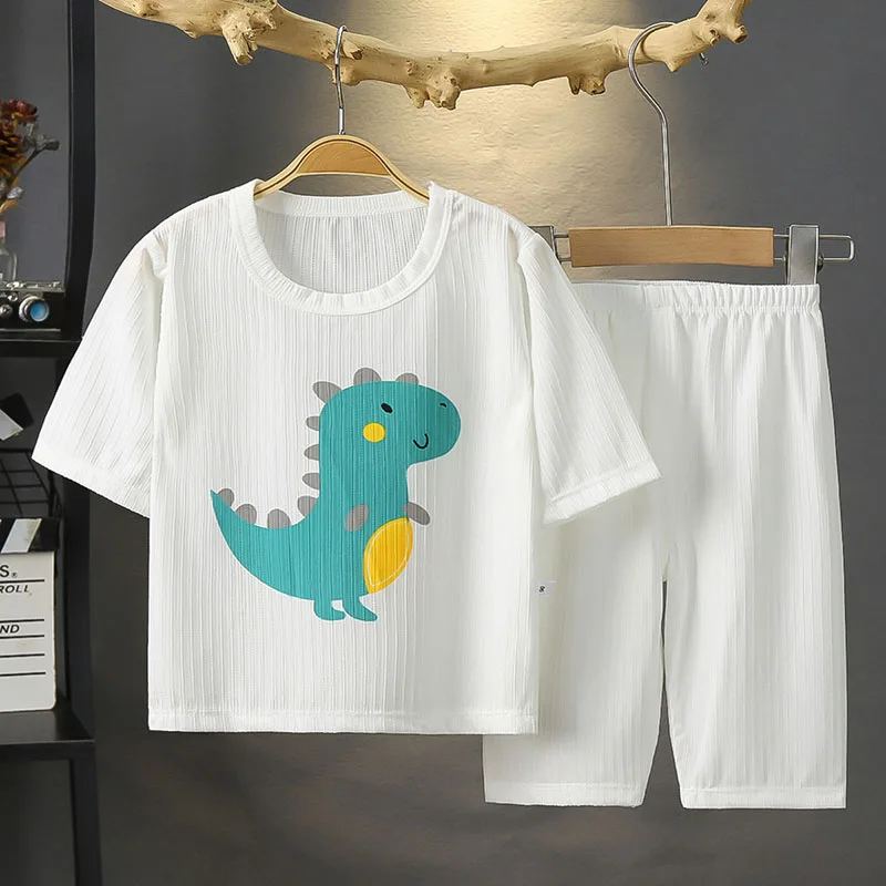 

Детская тонкая Пижама HAYANA с принтом для мальчиков, одежда для отдыха и штанов, 2 шт.