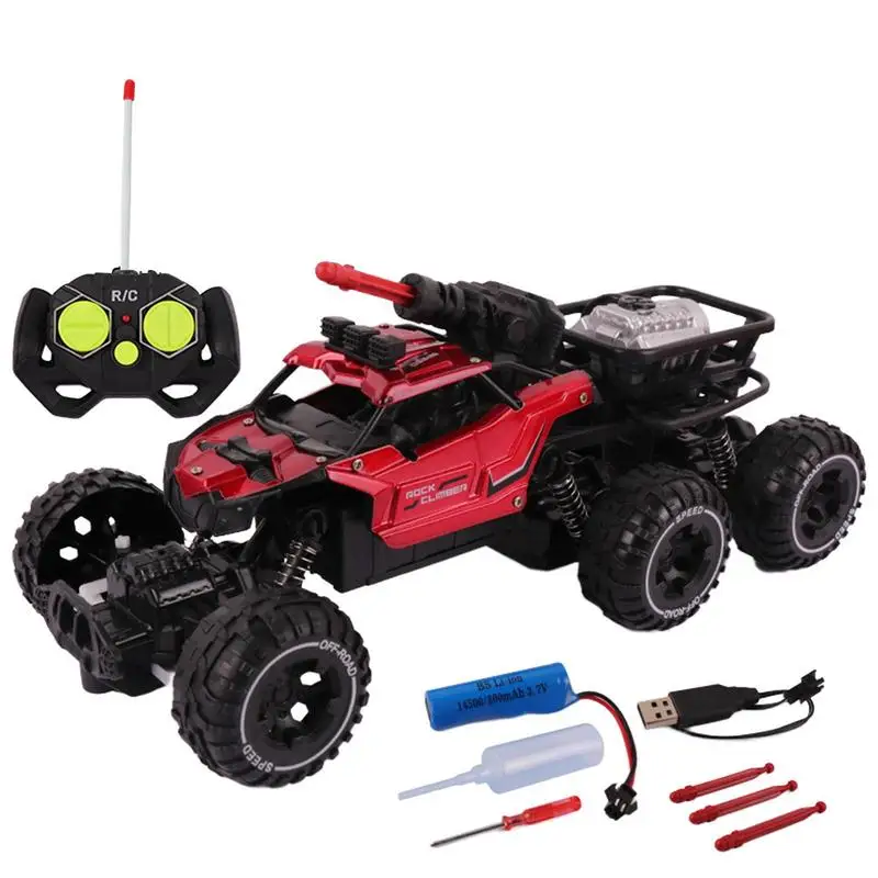 Alloy Rechargeable Kids Off Road Vehicles Rc Powerful Motor Car Toys With Shock-absorbing Sprayable Six