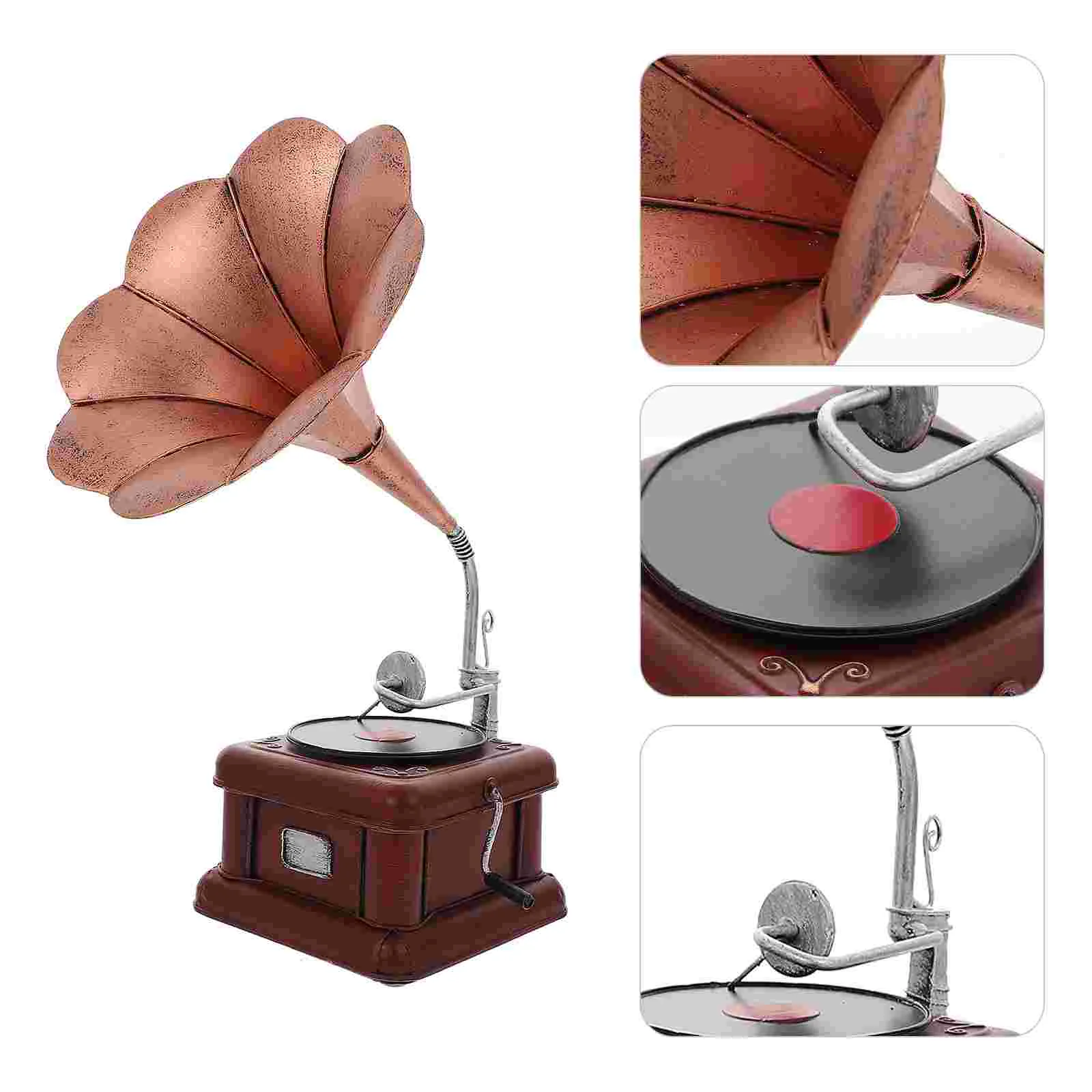 

1Pc Vintage Phonograph Model Home Decorative Phonograph Ornament for Home