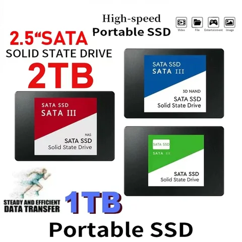 2 ТБ SSD SATAIII Sata 2,5 "Ssd жесткий диск 1 ТБ 500 ГБ высокоскоростной переносной Внутренний твердотельный накопитель HD для ноутбуков