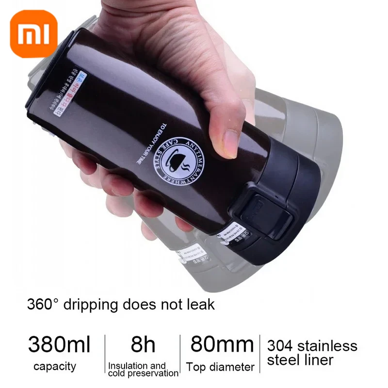 Xiaomi 0 5 л термокружка с двойными стенками 304 кофейная чашка из нержавеющей стали