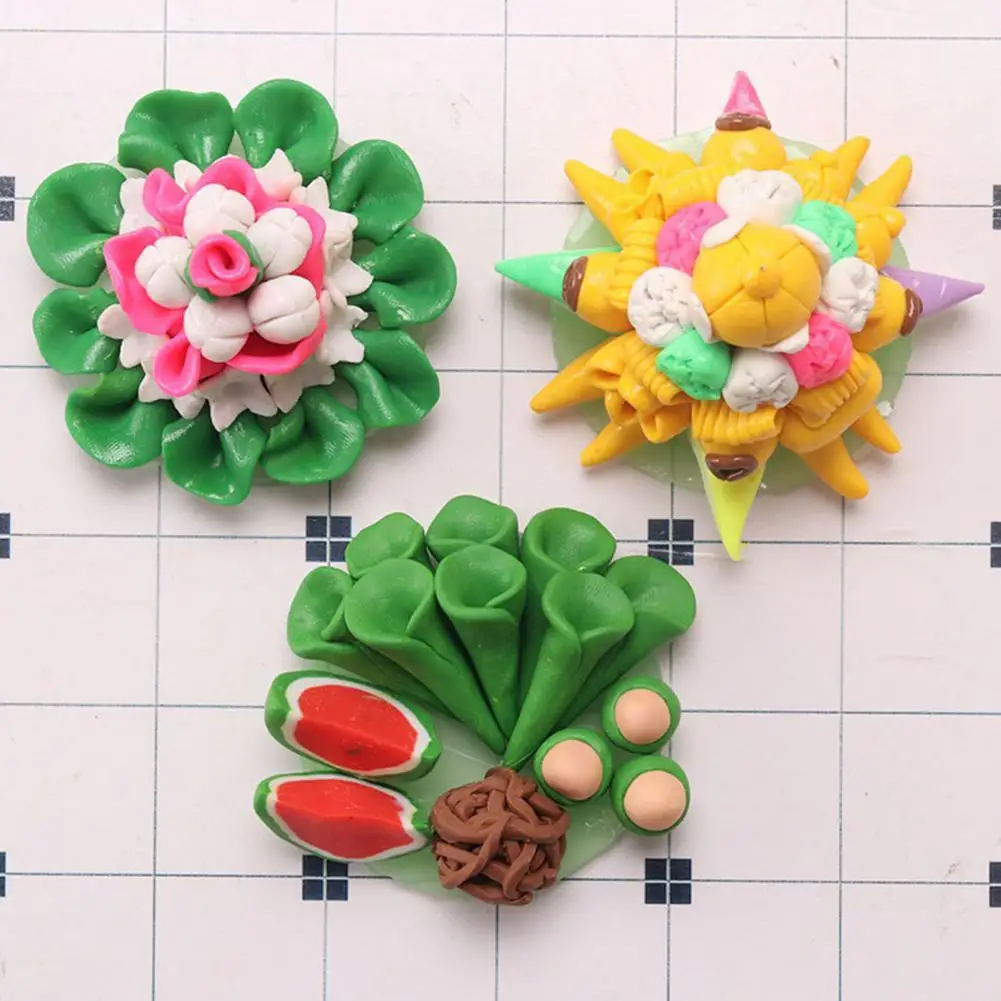 

Яркие цветные глиняные миниатюрные искусственные игрушки для декора в помещении