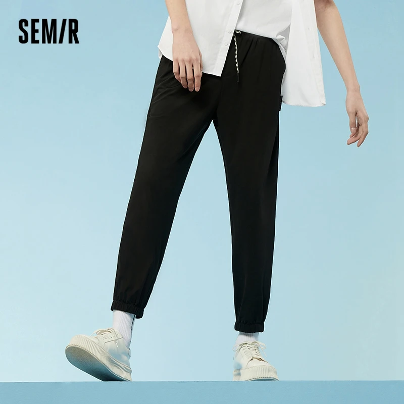 

Semir Casual Pants Men 2021 Summer New Trendy Brand Simple Personality Drawstring Elastic Comfortable Small Feet Nine-Point Pant