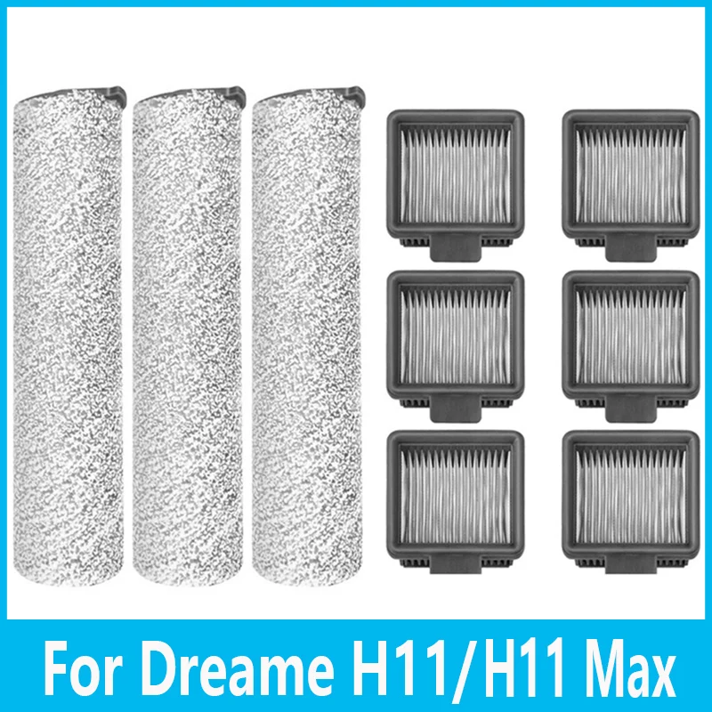 

Replacement Parts Main Roller Brush HEPA Filter For Dreame H11 Max Accessories For Dreame Wet and Dry Vacuum Cleaner Washable