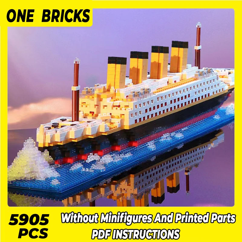 

Moc Building Blocks Classic Movie Model A ship That Never Sinks Technical Bricks DIY Assembly Famous Toy For Childr Holiday Gift