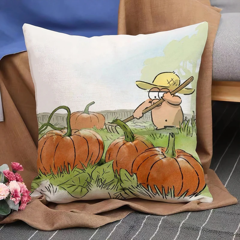 

Pillow Cover Double Printed, Short Plush Cushion Cover, Home Decor, The Big Bad Fox Pillow Cover, Sofa Bed Cushion Cover, 45x45