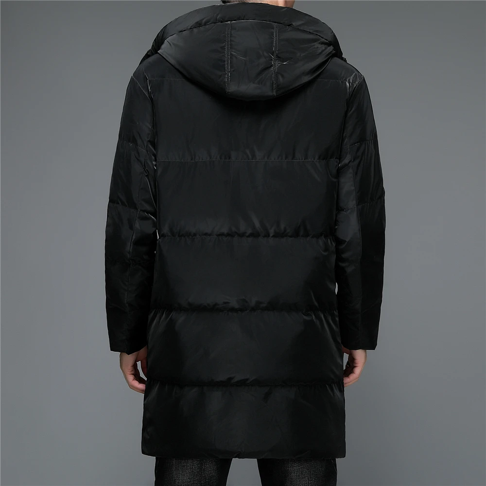 COODRONY Brand Hooded Down Jacket Men Clothing Winter New Arrival Long Pu Coat Thick 90% Gray Duck Down Parkas Windbreaker Z8174