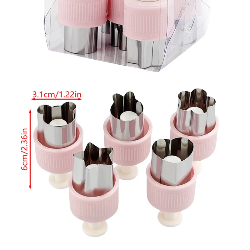 5/6 шт. прессованный фруктовый принт резак для бабочки лапши цветов из нержавеющей