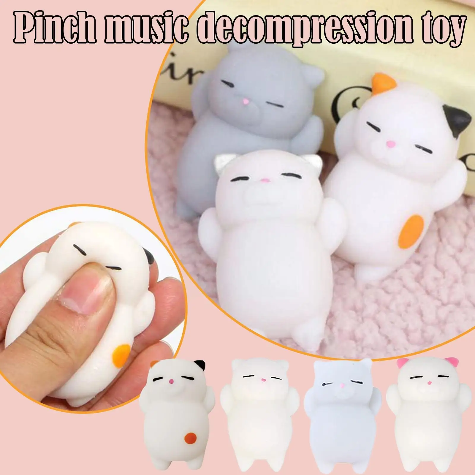 

Cute Cartoon Cat Squeeze Decompression Toy Antistress Ball Squishy Toy Stress-Relief Toy For Adults And Kid Gifts L4V9