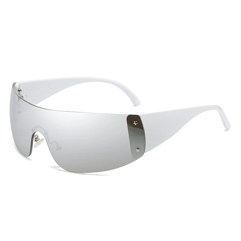 

HOT Punk One Piece Sunglasses 2000'S Women Luxury Brand Designer Sun Glasses UV400 Unisex Shades Fashion Eyewear Y2k Eyeglasses