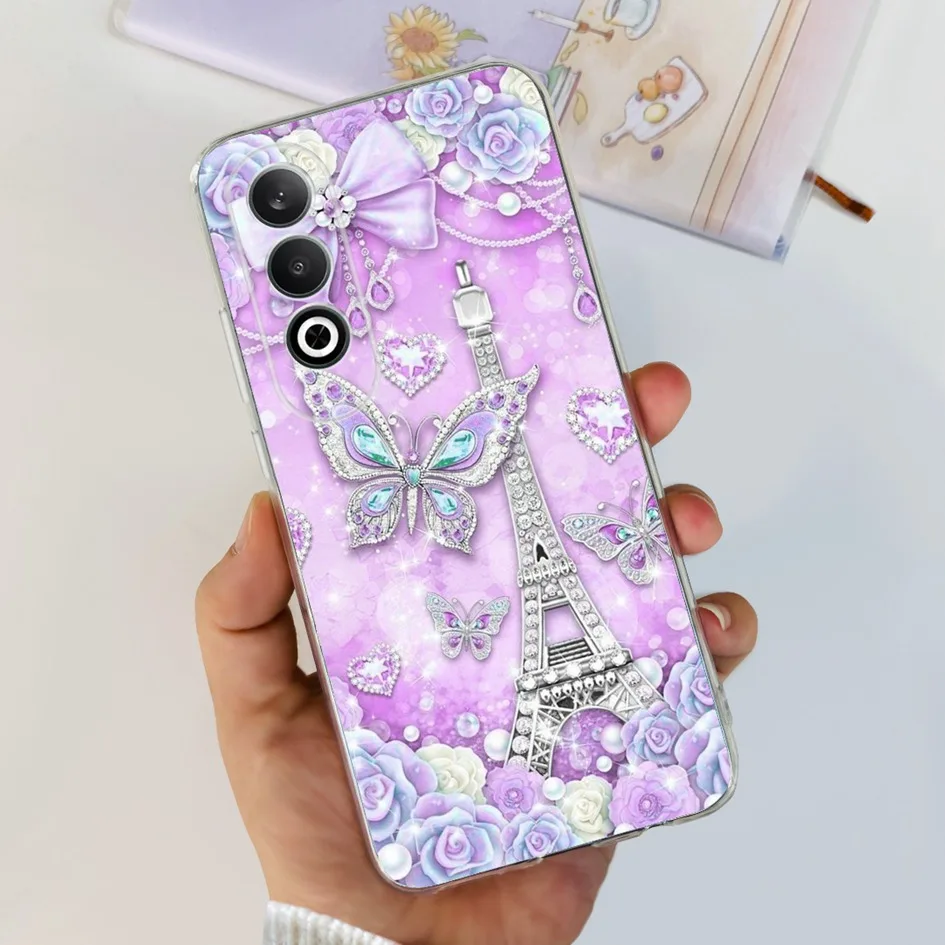 6 7 дюйма яркий чехол для Oppo K12 модель 2024 милый мультяшный динозавр мягкий тонкий