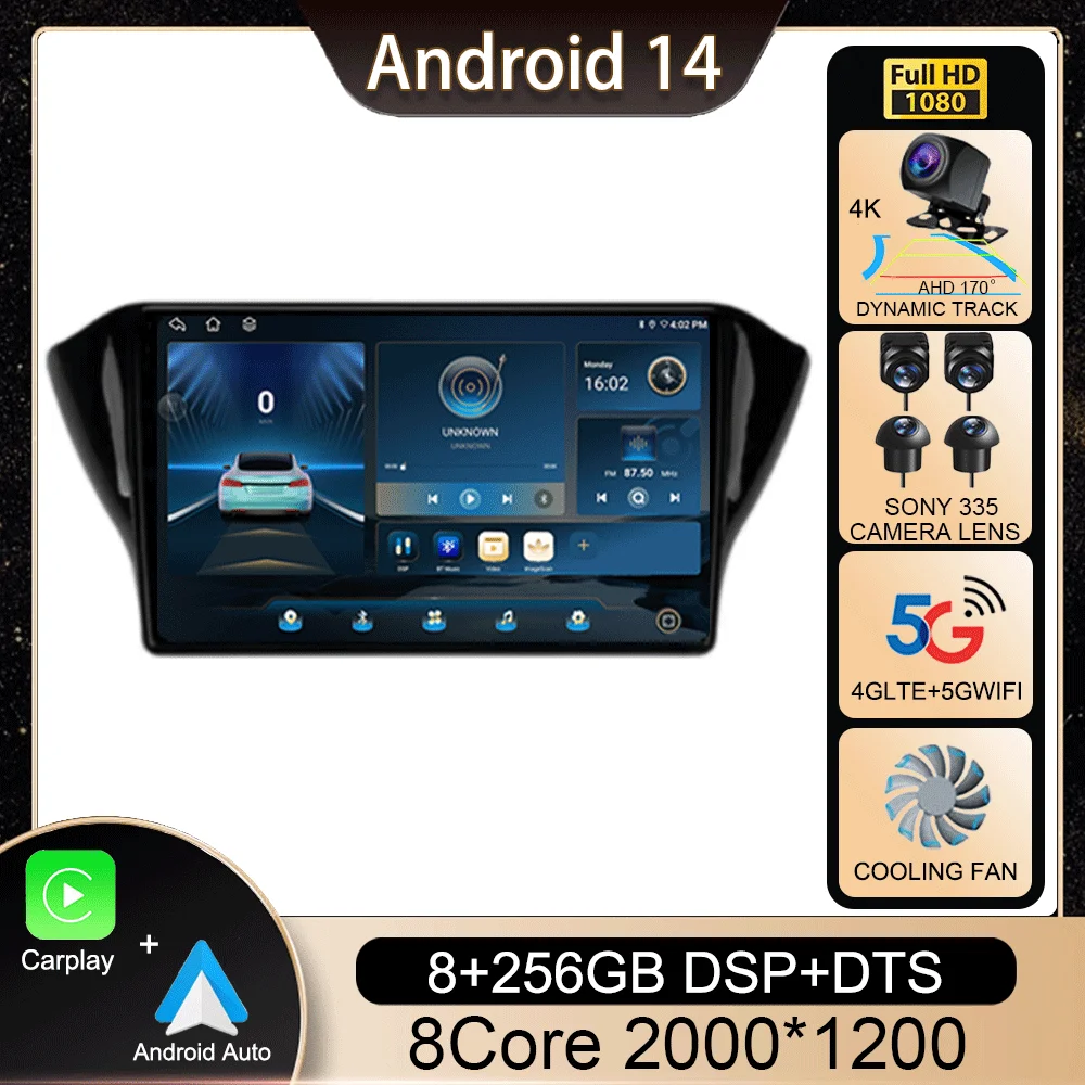Автомобильное радио Android 14 CarPlay для Geely GS 2016-2020 Emgrand EC7 1 2018-2020 мультимедийный