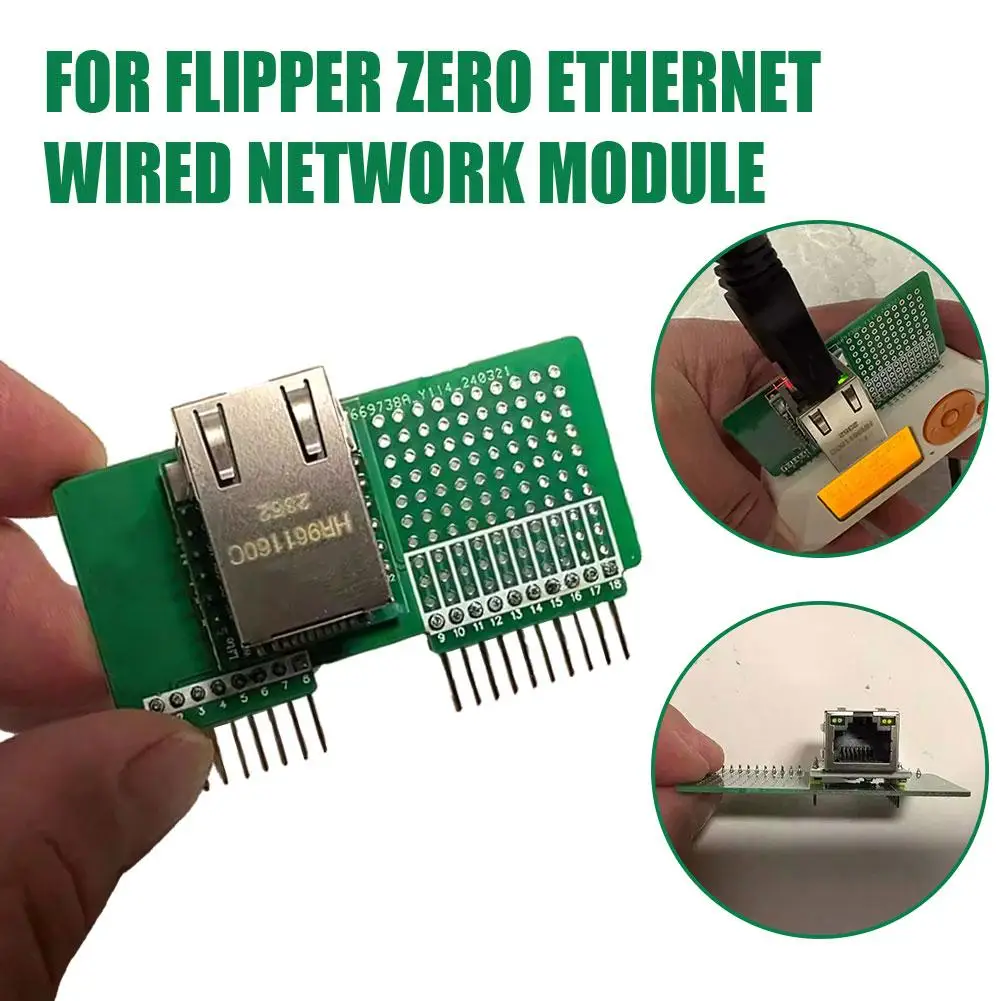 Проводной сетевой тестовый модуль для Flipper Zero Ethernet DHCP сварочный IP непрерывности