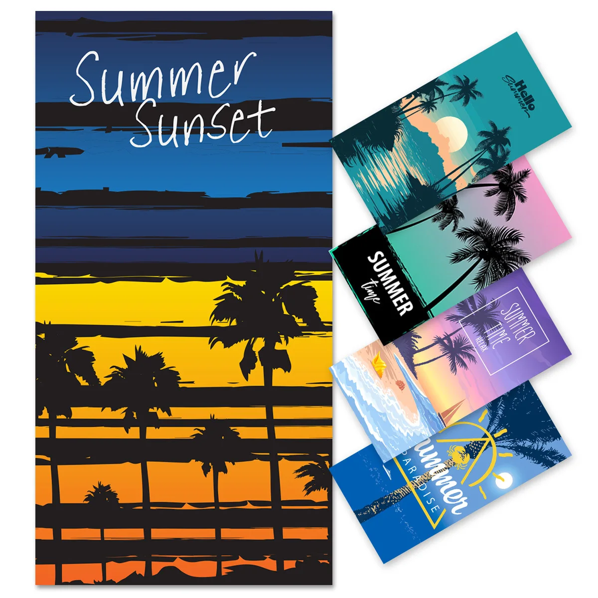 Быстросохнущее пляжное полотенце из микрофибры 80x160 см