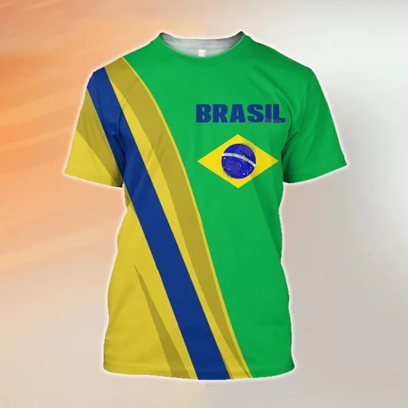 

Fashion Loose Summer Men's 2022 New Oversized Flag 3d T-Shirt Men's and Women's Casual Round Neck Short Sleeve Sports Top