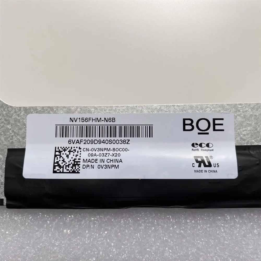 NV156FHM-T06 NV156FHM T06 ЖК-дисплей с сенсорным экраном для ноутбука панель EDP 40 PIN 0HX3K8 HX3K8